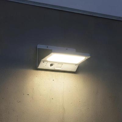 Solar wandlamp stuttgart met 21 leds en bewegingsmelder rvs op zonne-energie