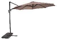 Grote Zweefparasol Libra Taupe 3m van Lesli Living - thumbnail