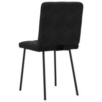 Eetkamerstoelen 2 st fluweel zwart - thumbnail