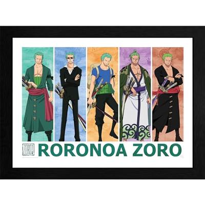 One Piece Framed Print - Pirate Hunter Zoro (30x40cm)