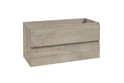 Onderkast Wiesbaden Alvara 100x46 cm 2 Laden 1 Uitsparing Grijs Eiken