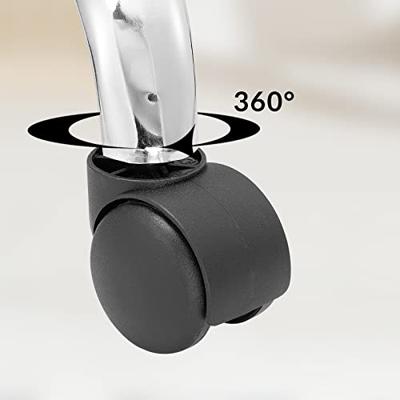 Draaikruk met verchroomd stalen basis + rugleuning zwart