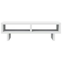 Monitorstandaard 50x27x15 cm bewerkt hout wit - thumbnail
