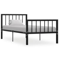 Bedframe metaal zwart 100x200 cm - thumbnail