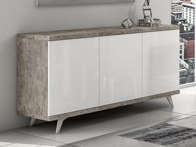 Dressoir TROPICO 3 deuren grijs Dressoir TROPICO 3 deuren grijs