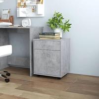 VidaXL Rolkast 45x38x54 cm bewerkt hout betongrijs - thumbnail