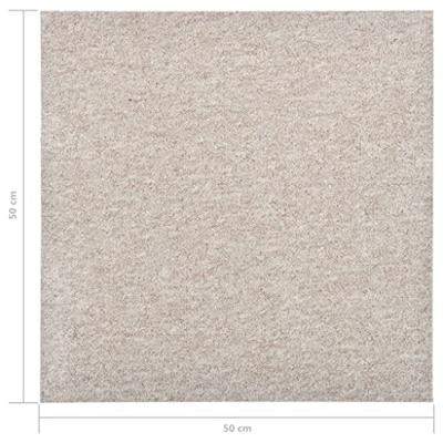 Tapijttegels 20 st 5 m 50x50 cm lichtbeige