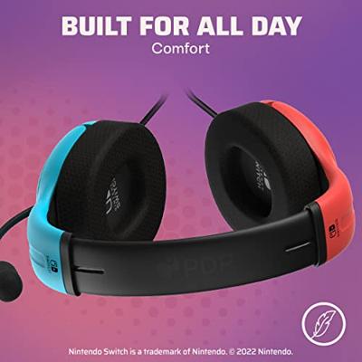 PDP LVL40 Blauw / rode headset voor schakelaar - thumbnail