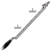 De Oude Deurklink Raamuitzetter Deco in mat geborsteld nikkel - thumbnail