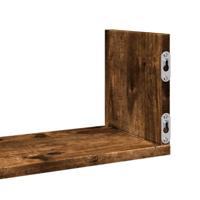 Wandschappen 3 st 58x18x18 cm bewerkt hout gerookt eikenkleurig - thumbnail