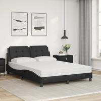 Bed met matras kunstleer zwart 120x200 cm - thumbnail
