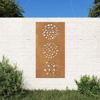 Wanddecoratie tuin bladontwerp 105x55 cm cortenstaal - thumbnail