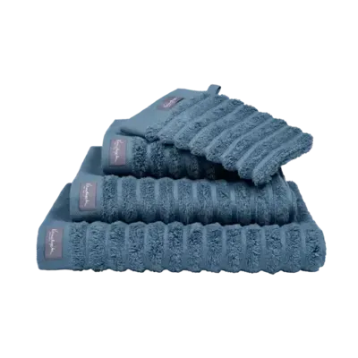 Vandyck Vandyck Home Wave Vintage Blue Washandje 16X22