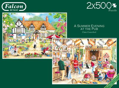 Falcon Legpuzzel A Summer Evening At The Pub 2x500 Stukjes
