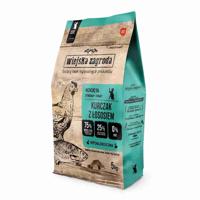 WIEJSKA ZAGRODA Kitten Chicken with salmon - droog kattenvoer - 5kg - thumbnail