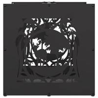 Brandhoutrek 40x40x40 cm koudgewalst staal zwart - thumbnail