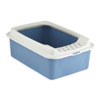 Rotho eco bonnie kattenbak met boveningang m blauw/zand - thumbnail