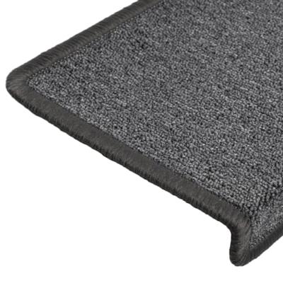 VidaXL Trapmatten 15 st 65x21x4 cm donkergrijs rechthoekige rand VidaXL Trapmatten 15 st 65x21x4 cm donkergrijs rechthoekige rand