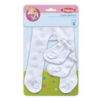 Heless Poppenmaillot met sokken - sneeuwvlokken, 35-45 cm - thumbnail