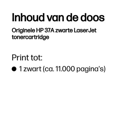 Toner HP 37A Negro Zwart - thumbnail