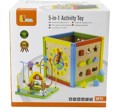 VIGA 5-in-1 speelkubus, afm 30x30x55 cm, 1 stuk