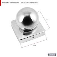 Connex Paalkapje 90X90Mm Met Kogel A2 - HV4323 - thumbnail