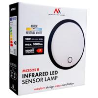 LED-lamp met bewegingssensor Maclean, PIR-sensor, kleur zwart, 10 W, IP65, 1000 lm, neutrale kleur, MCE525 B - thumbnail