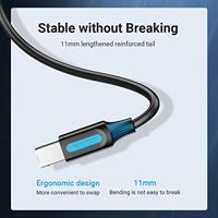Vention COQBI USB-kabel USB 2.0 3 m USB A USB B Zwart - thumbnail