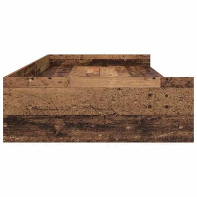 Opbergbedframe met hoofdeinde Oud Hout 100 x 200 cm Bewerkt hout