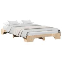 Bedframe Naturel 135 x 190 cm Massief grenenhout - thumbnail
