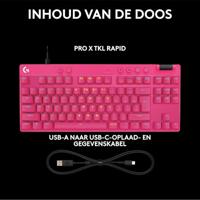Logitech G Pro X TKL Rapid toetsenbord Roze - Analog Magnetic - thumbnail