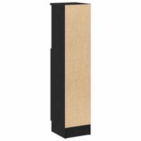 Badkamerkast met rolhouder 20,5x22x90 cm zwart - thumbnail