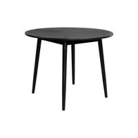 ZILT Ronde Eettafel 'Memo' Eikenhout, 100cm, kleur Zwart - thumbnail