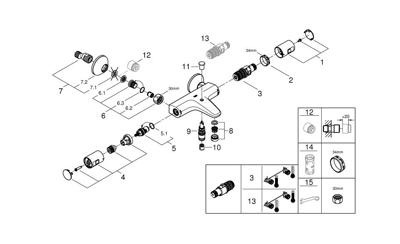 Grohe Bad/douchemengkraan Precision Start Chroom