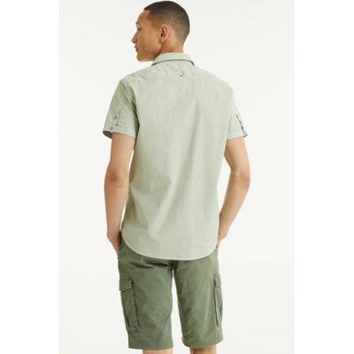 No Excess regular fit overhemd met all over print 055 olive No Excess regular fit overhemd met all over print 055 olive