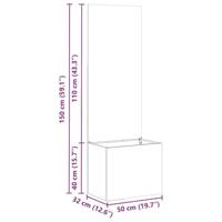 Tuinplant met Decoratief Paneel Wit 50 x 140 cm - thumbnail