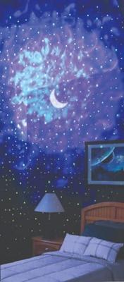 Galaxy projector met sterren, maan en noorderlicht