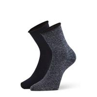 Marcmarcs 2-pack dames glitter sokken - Luxe viscose Lurex sokken - 38 - Zwart - 38 - thumbnail