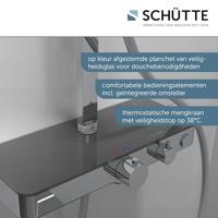Regendouche Opbouwset Thermostatisch Schutte Ocean 3 Functies Glazen Planchet Chroom Antraciet Schütte - thumbnail