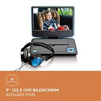 Lenco Draagbare 9" DVD-speler met USB-koptelefoon en montagebeugel Blauw / Zwart - DVP-910BU - thumbnail
