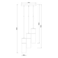 Globo Strakke hanglampAnnika 3-lichts zwart rond - 21000-3HB - thumbnail