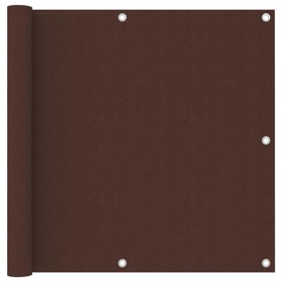Balkonscherm 90x600 cm oxford stof bruin Balkonscherm 90x600 cm oxford stof bruin