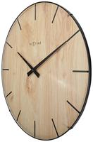 NeXtime ne-3249 wandklok edge-wood-dome dia 35cm kunststof licht bruin - thumbnail