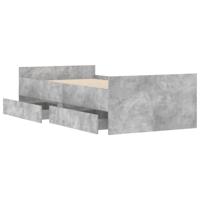 Bedframe met lades betongrijs 90x190 cm - thumbnail