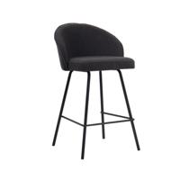 Barkruk Riley Grijs Bouclé - Set van 2 - thumbnail