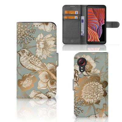 Hoesje voor Samsung Galaxy Xcover 5 Vintage Bird Flowers Hoesje voor Samsung Galaxy Xcover 5 Vintage Bird Flowers