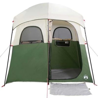 VidaXL Douchetent 2-persoons waterdicht groen