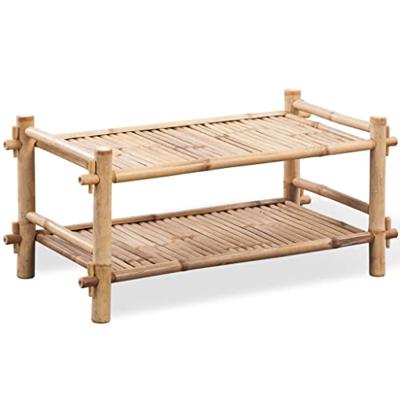 VidaXL Schoenenrek bamboe twee lagen VidaXL Schoenenrek bamboe twee lagen