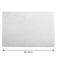 MSV Badkamerkleed|badmat voor op de vloer - ivoor wit - 60 x 90 cm - thumbnail