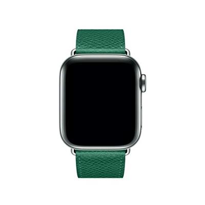 Lederen bandje - Groen - Geschikt voor Apple Watch 38mm / 40mm / 41mm / 42mm